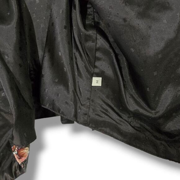 Womens Holiday Tapestry Vest Christmas Thanksgiving Hanukkah USA Flag Open Front - Picture 7 of 10